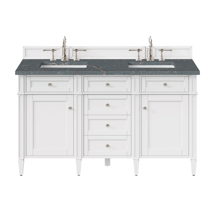 James Martin Brittany 60" Double Bathroom Vanity, Bright White