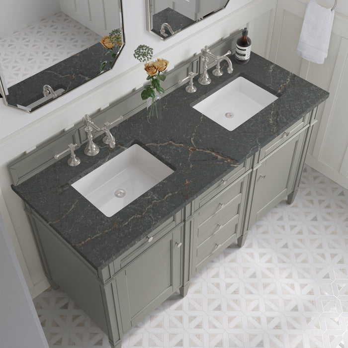 James Martin Brittany 60" Double Bathroom Vanity, Urban Gray