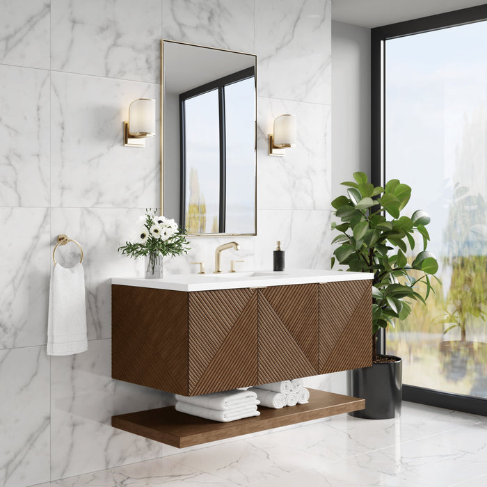 James Martin Marcello 48" Floating Single Bathroom Vanity, Chestnut
