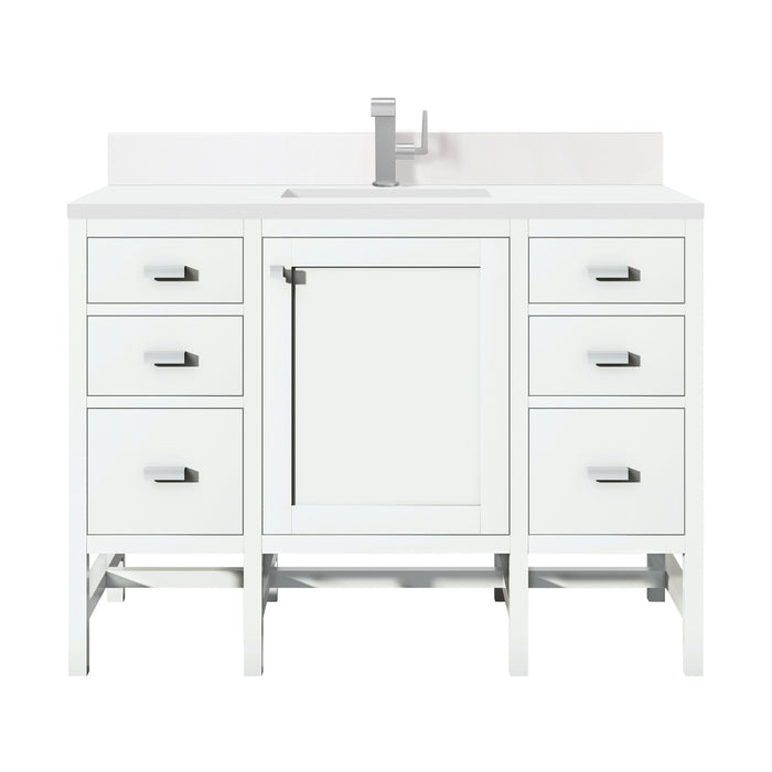 James Martin Addison 48" Single Bathroom Vanity, Glossy White