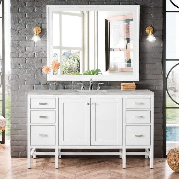 James Martin Addison 72" Double Bathroom Vanity, Glossy White