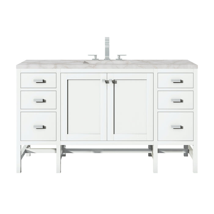 James Martin Addison 60" Single Bathroom Vanity, Glossy White