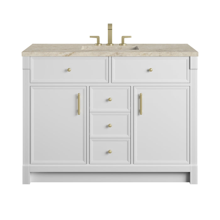 James Martin Bellshire 48" Single Bathroom Vanity, Bright White
