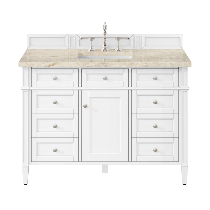 James Martin Brittany 48" Single Bathroom Vanity, Bright White