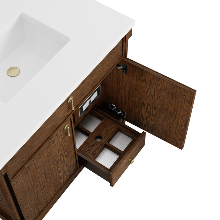 James Martin Kinnsden 36" Single Bathroom Vanity, Sable Oak