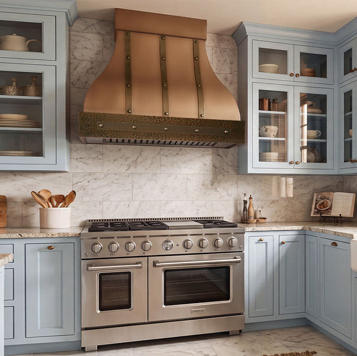 Custom Copper Bell Shape Range Hood - CHBE01