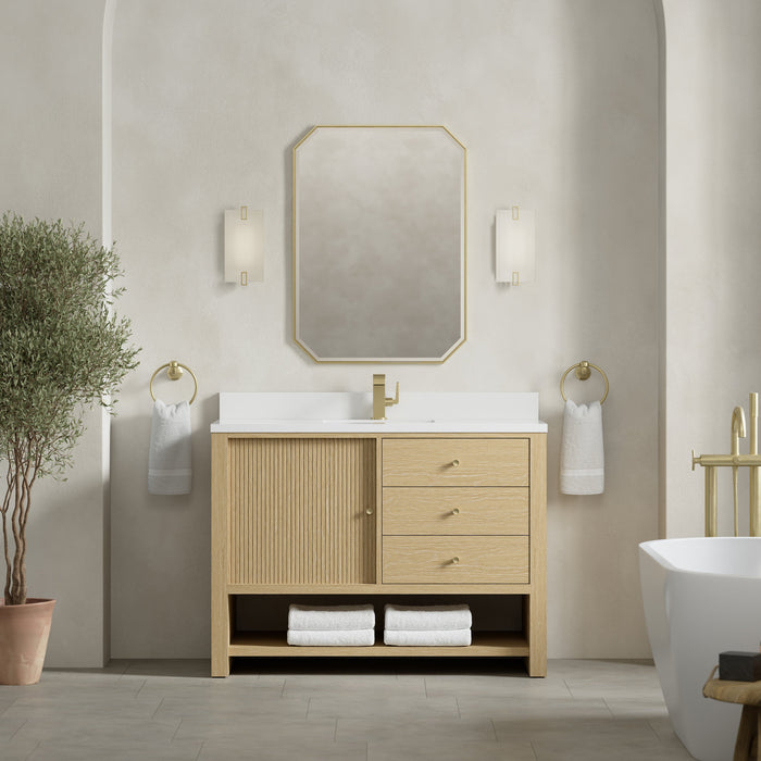 James Martin Marigot 48" Single Bathroom Vanity, Sunwashed Oak