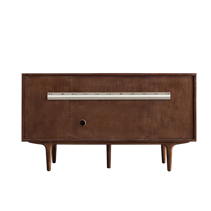 James Martin Amberly 60" Dual Mount Single Bathroom Vanity, Mid-Century Walnut