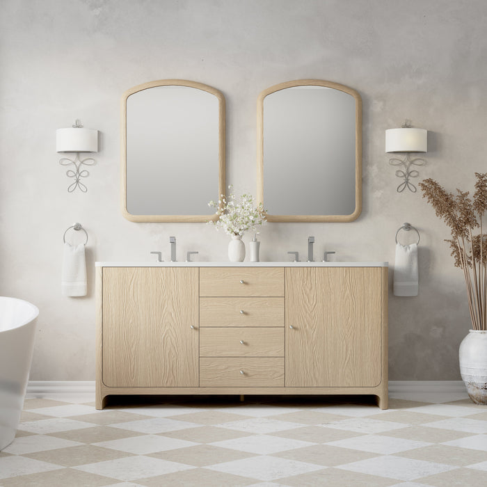 James Martin Gracyn 72" Double Bathroom Vanity, Coastal Driftwood