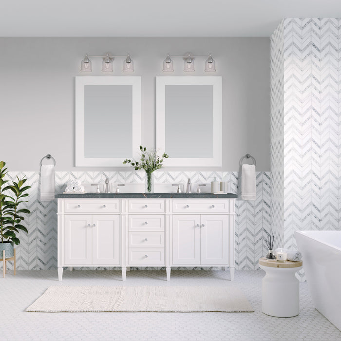 James Martin Brittany 60" Double Bathroom Vanity, Bright White