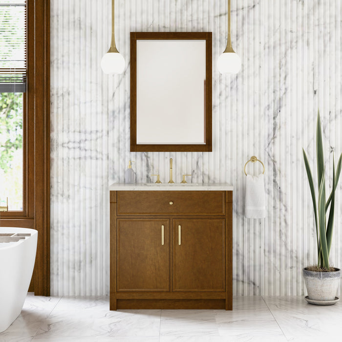 James Martin Bellshire 36" Single Bathroom Vanity, Honey Oak