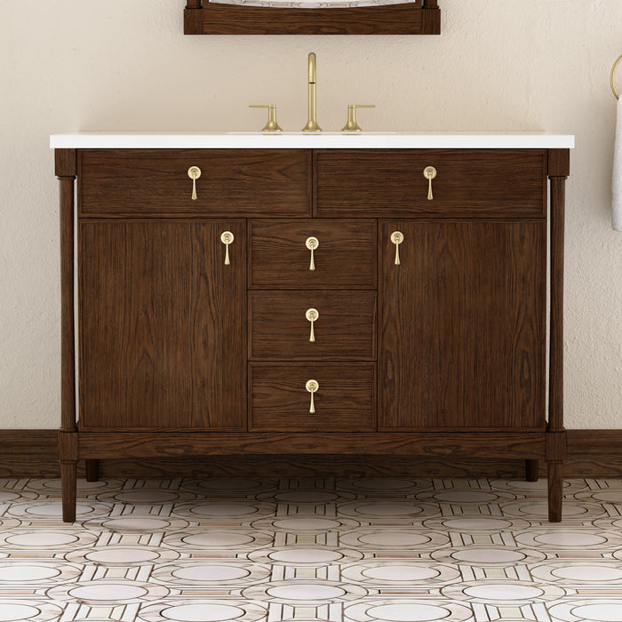 James Martin Kinnsden 48" Single Bathroom Vanity, Sable Oak