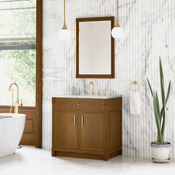 James Martin Bellshire 36" Single Bathroom Vanity, Honey Oak