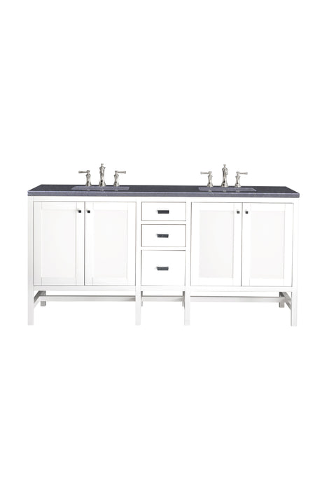 James Martin Addison 72" Double Bathroom Vanity, Glossy White