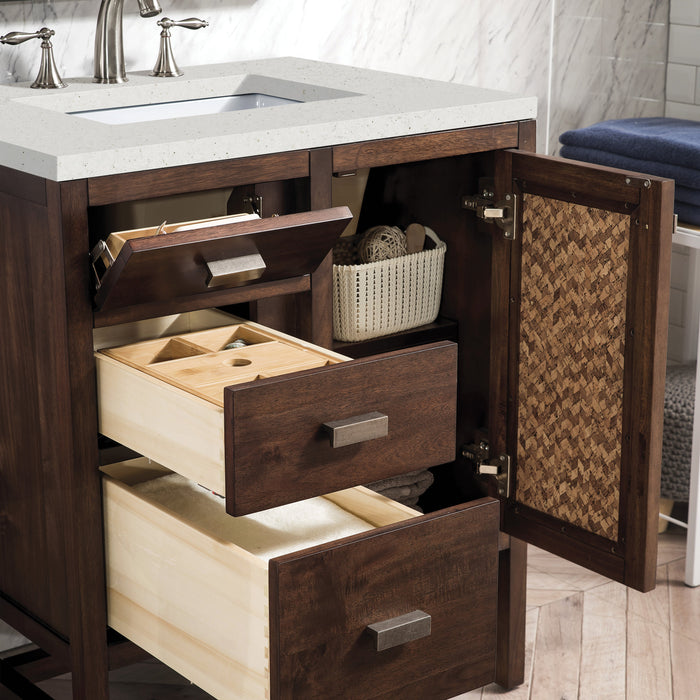 James Martin Addison 30" Single Bathroom Vanity, Mid-Century Acacia