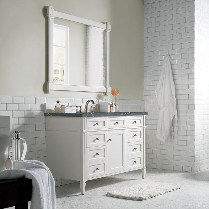 James Martin Brittany 48" Single Bathroom Vanity, Bright White
