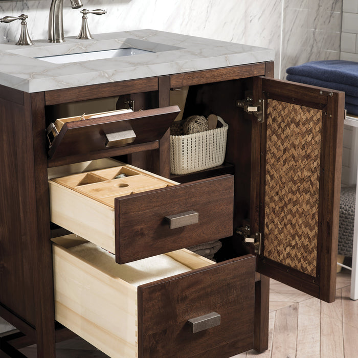 James Martin Addison 30" Single Bathroom Vanity, Mid-Century Acacia