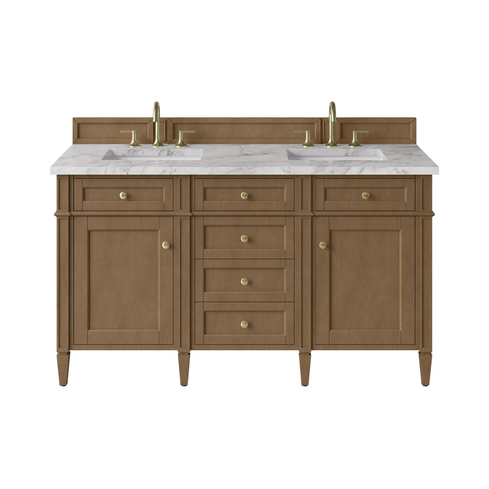 James Martin Brittany 60" Double Bathroom Vanity, Pecan