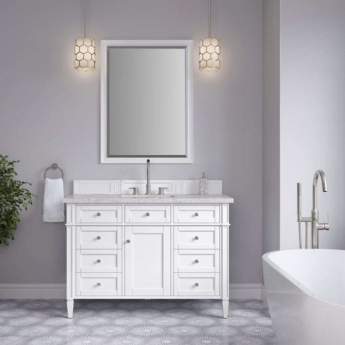 James Martin Brittany 48" Single Bathroom Vanity, Bright White