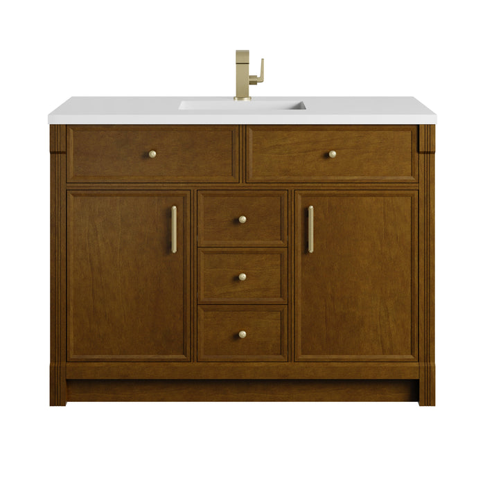 James Martin Bellshire 48" Single Bathroom Vanity, Honey Oak