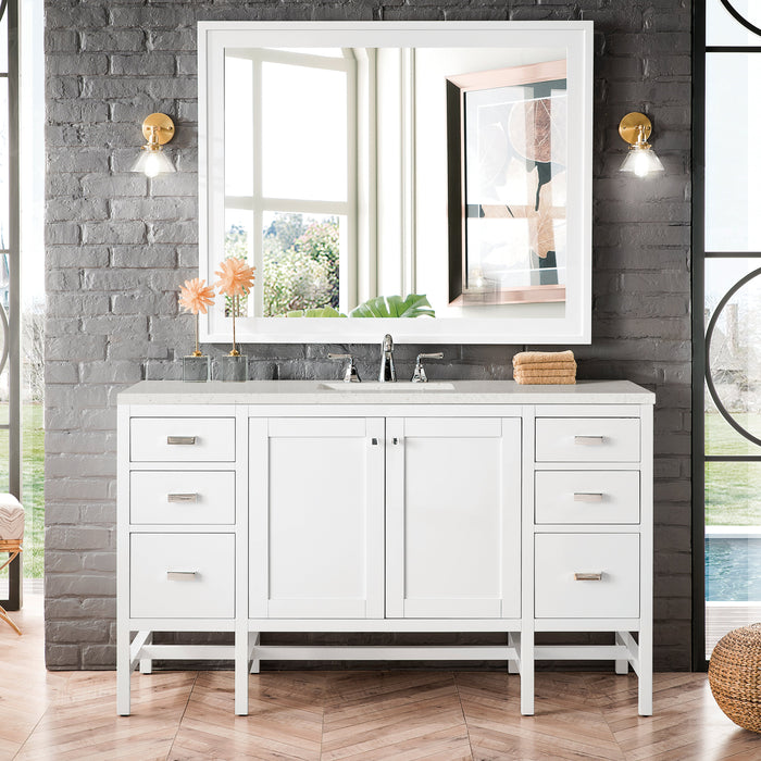 James Martin Addison 72" Double Bathroom Vanity, Glossy White