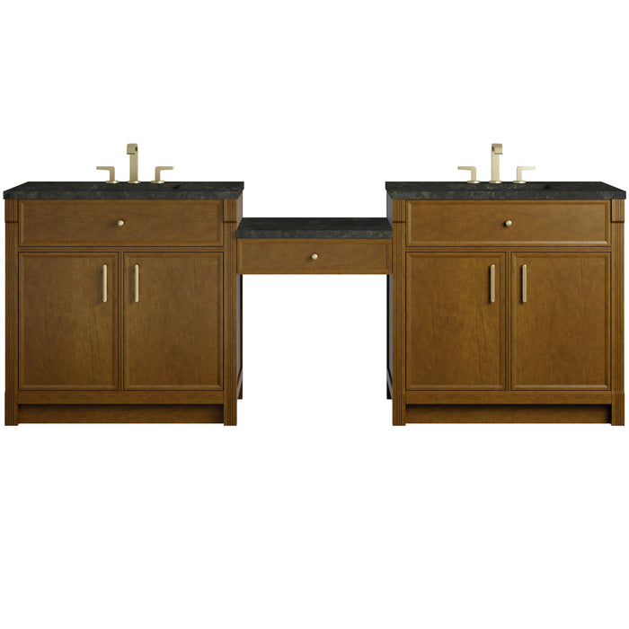 James Martin Bellshire 96" Double Bathroom Vanity, Honey Oak