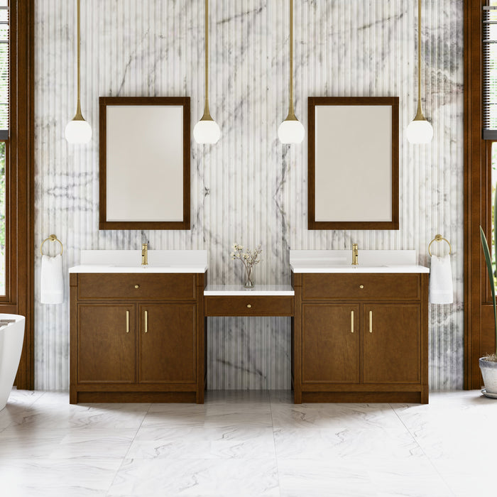 James Martin Bellshire 96" Single Bathroom Vanity, Honey Oak