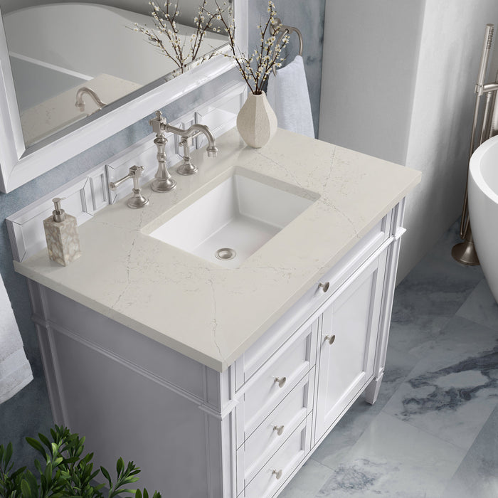 James Martin Brittany 36" Single Bathroom Vanity, Bright White