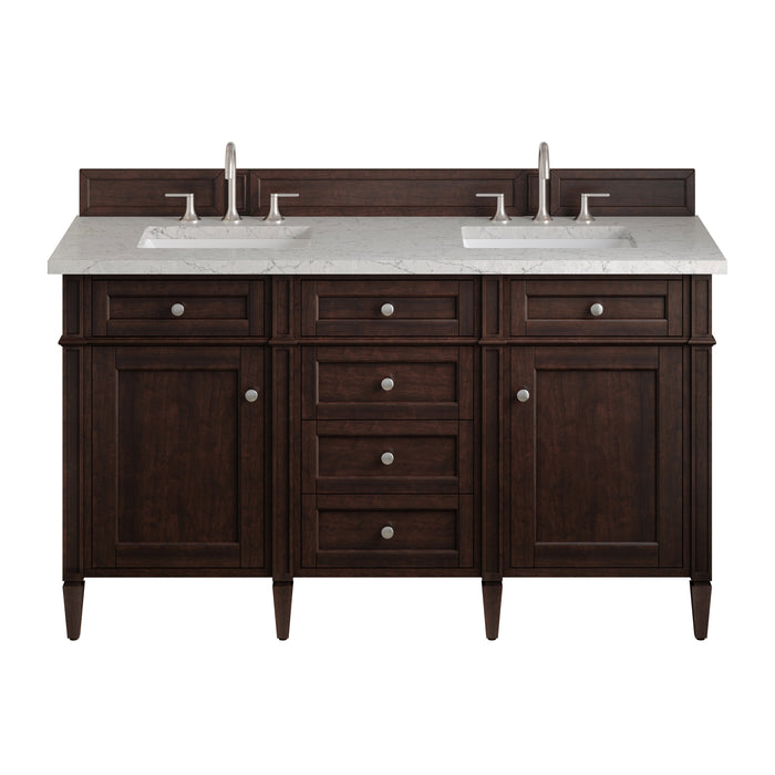 James Martin Brittany 60" Double Bathroom Vanity, Burnished Mahogany
