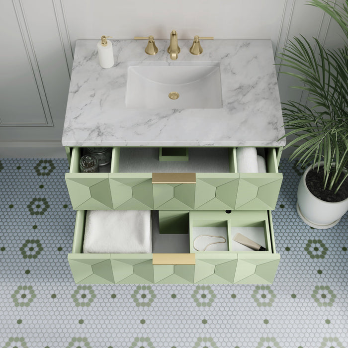 James Martin Emmeline 36" Single Bathroom Vanity, Pistachio