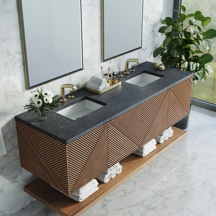 James Martin Marcello 72" Floating Double Bathroom Vanity, Chestnut