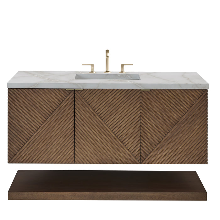 James Martin Marcello 48" Floating Single Bathroom Vanity, Chestnut