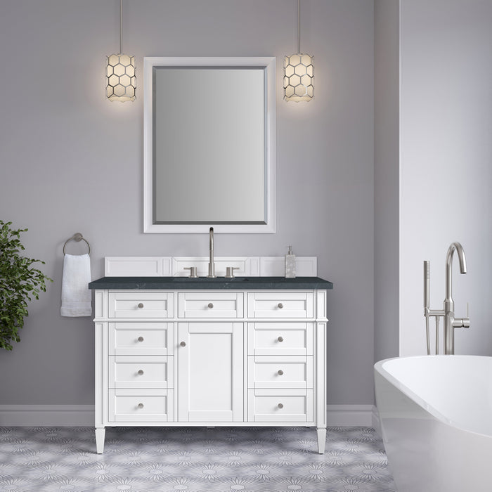 James Martin Brittany 48" Single Bathroom Vanity, Bright White