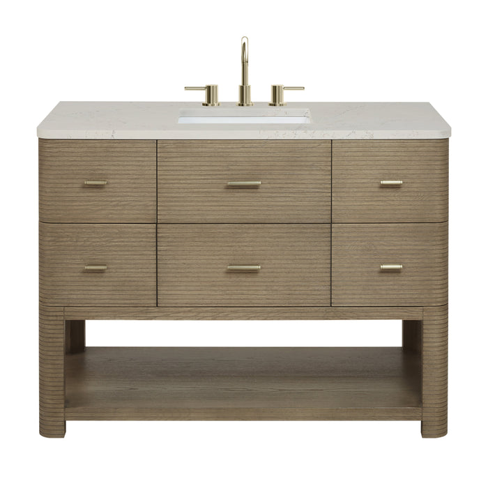 James Martin Lucian 48" Single Bathroom Vanity, Pebble Oak