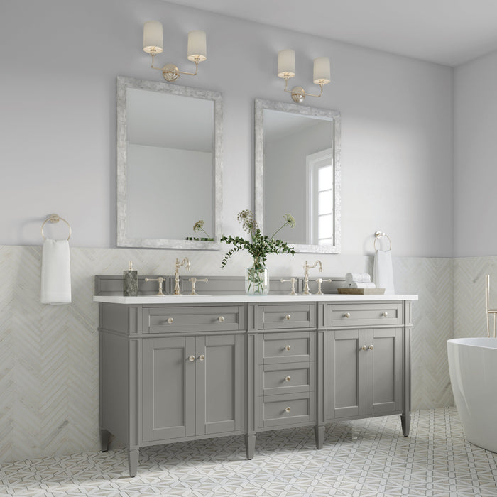 James Martin Brittany 72" Double Bathroom Vanity, Urban Gray