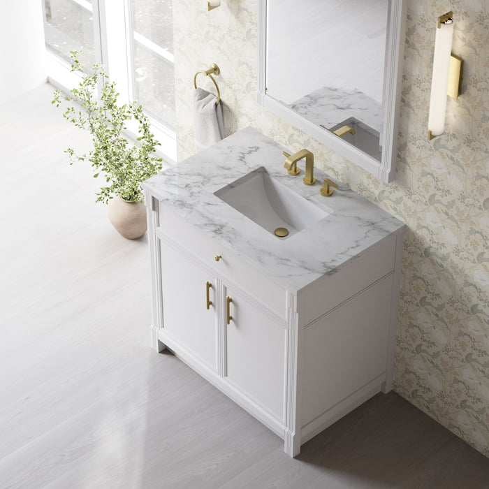 James Martin Bellshire 36" Single Bathroom Vanity, Bright White