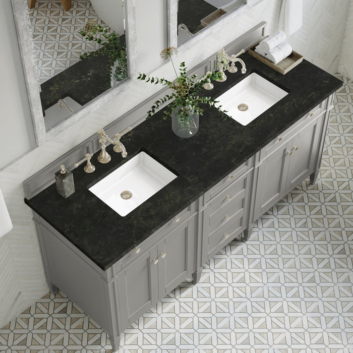 James Martin Brittany 72" Double Bathroom Vanity, Urban Gray