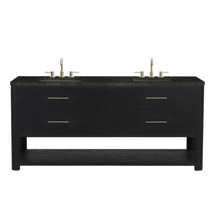 James Martin Lucian 72" Double Bathroom Vanity, Carbon Oak