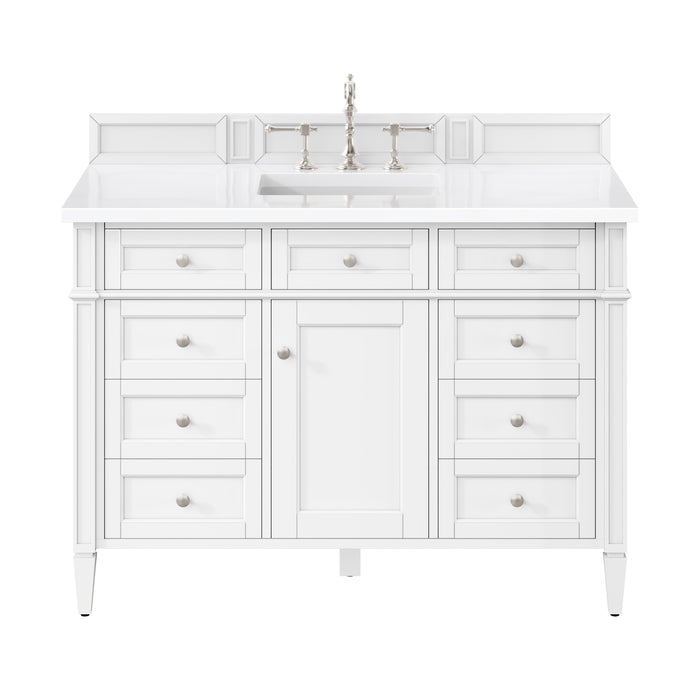 James Martin Brittany 48" Single Bathroom Vanity, Bright White
