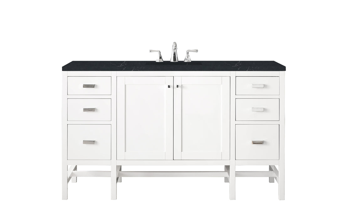 James Martin Addison 60" Single Bathroom Vanity, Glossy White