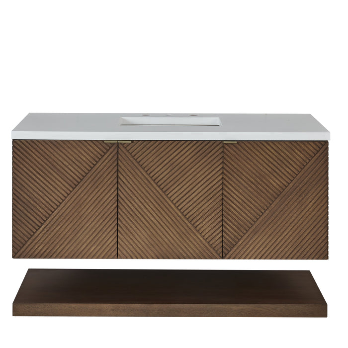James Martin Marcello 48" Floating Single Bathroom Vanity, Chestnut