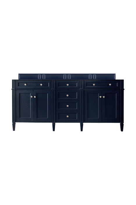 James Martin Brittany 72" Double Bathroom Vanity, Victory Blue