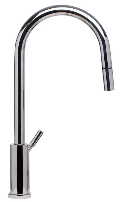 ALFI brand Single Hole Pull Down Stainless Steel Kitchen Faucet AB2028