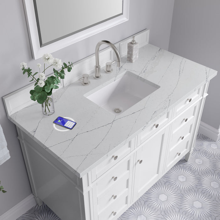 James Martin Brittany 48" Single Bathroom Vanity, Bright White
