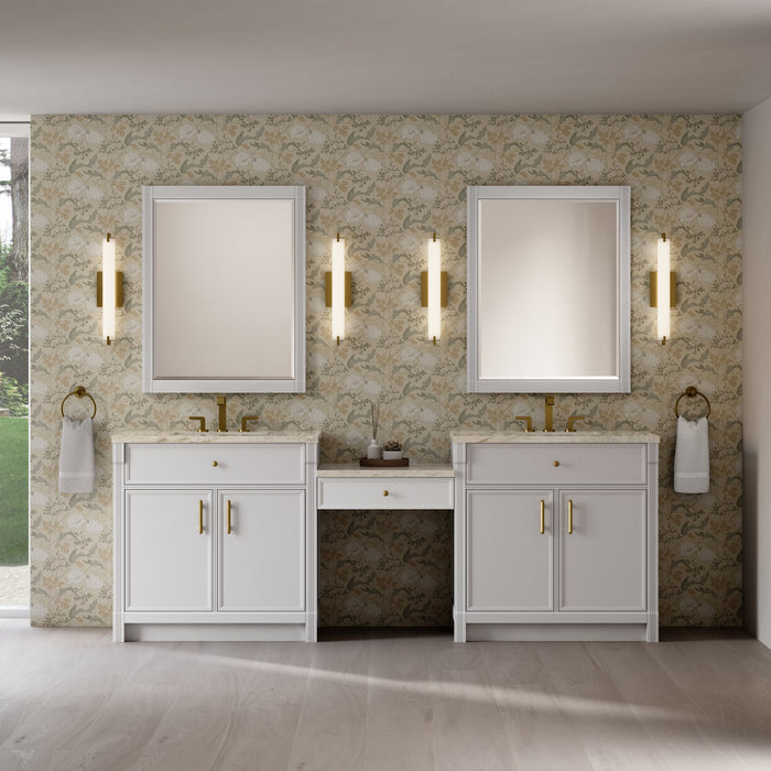 James Martin Bellshire 96" Double Bathroom Vanity, Bright White