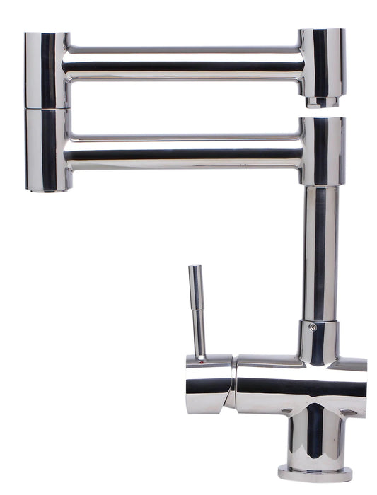 ALFI brand Modern Solid Stainless Steel Retractable Kitchen Faucet AB2038