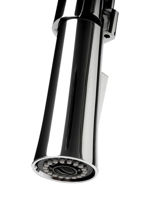 ALFI brand Square Kitchen Faucet with Black Rubber Stem ABKF3023