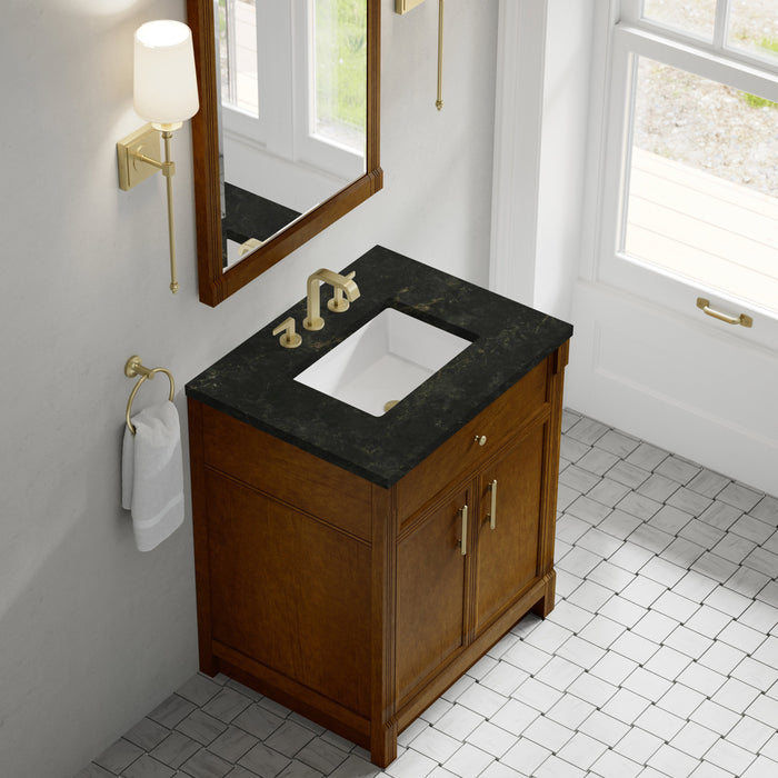 James Martin Bellshire 30" Single Bathroom Vanity, Honey Oak