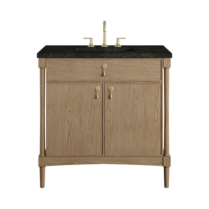 James Martin Kinnsden 36" Single Bathroom Vanity, Weathered Oak