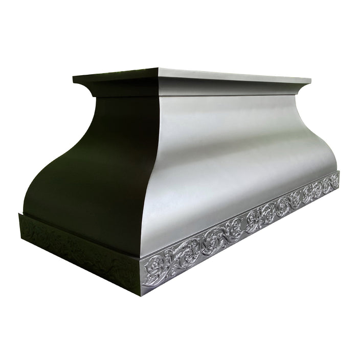 Akicon Custom Custom Copper Vent Hood with Artisan Handcrafted Detail — AKH762BA-C